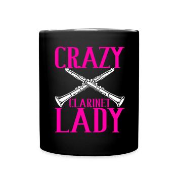 Clarinet Wind Instrument Clarinet player - Full Colour Mug - black - Front
