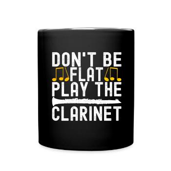 Clarinette Instrument à vent Clarinet - Mug uni - noir - Devant