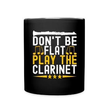 Clarinette Instrument à vent Clarinet - Mug uni - noir - Devant