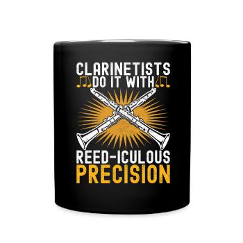 Clarinet Wind Instrument Clarinet player - Full Colour Mug - black - Front