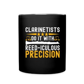 Clarinet Wind Instrument Clarinet player - Full Colour Mug - black - Front