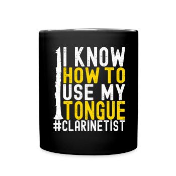 Clarinet Wind Instrument Clarinet player - Full Colour Mug - black - Front