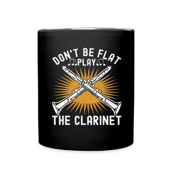 Clarinet Wind Instrument Clarinet player - Full Colour Mug - black - Front
