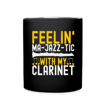 Clarinette Instrument à vent Clarinet - Mug uni - noir - Devant