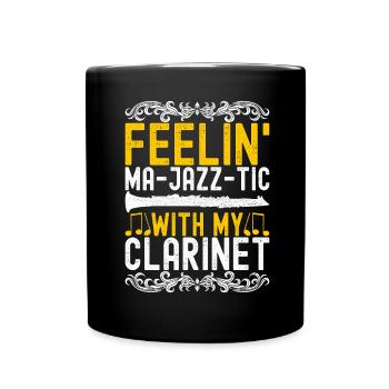 Clarinette Instrument à vent Clarinet - Mug uni - noir - Devant