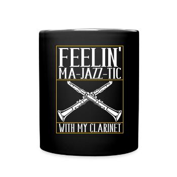 Clarinette Instrument à vent Clarinet - Mug uni - noir - Devant