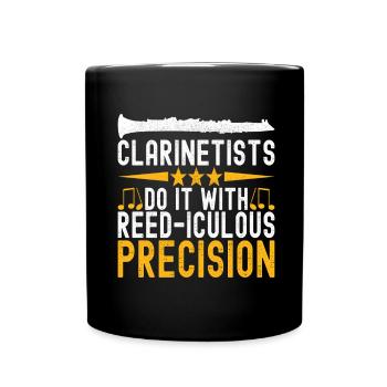 Clarinet Wind Instrument Clarinet player - Full Colour Mug - black - Front