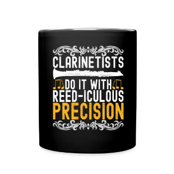 Clarinet Wind Instrument Clarinet player - Full Colour Mug - black - Front