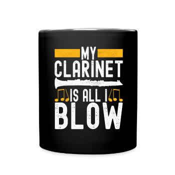 Clarinette Instrument à vent Clarinet - Mug uni - noir - Devant