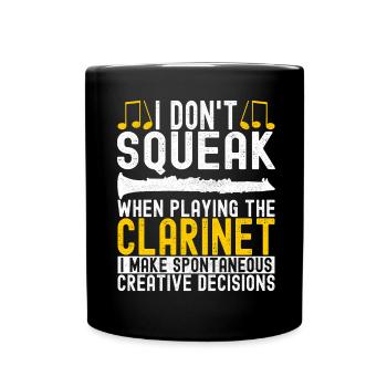 Clarinette Instrument à vent Clarinet - Mug uni - noir - Devant
