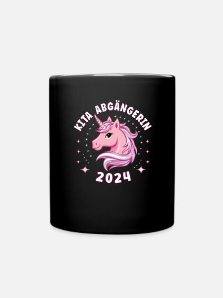 Einschulung Schulanfang Mädchen Schulkind 2024 - Tasse einfarbig - Schwarz