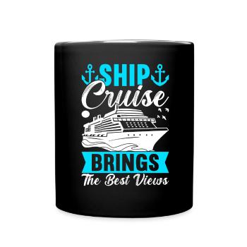 Cruise Holiday Cruise Ship - Full Colour Mug - black - Front