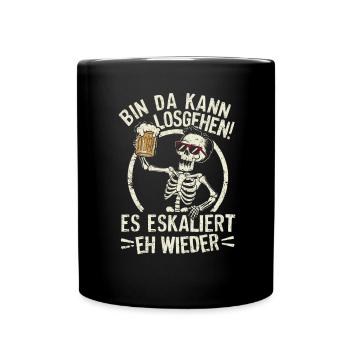 Carnival Festival Carnival Skeleton Costume - Full Colour Mug - black - Front