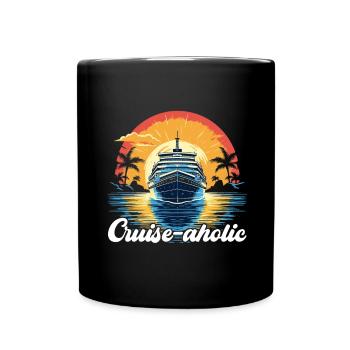 Cruise Holiday Cruise Ship - Full Colour Mug - black - Front