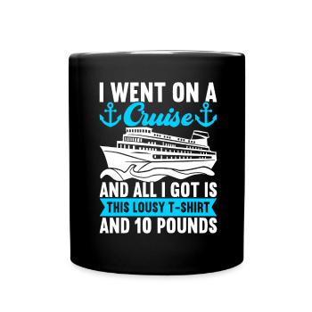 Cruise Holiday Cruise Ship - Full Colour Mug - black - Front