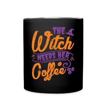 Halloween - The Witch Needs Your Coffee - Full Colour Mug - black - Front