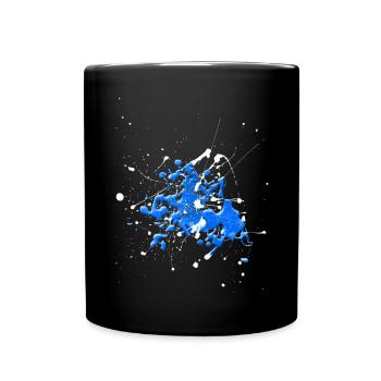 Whiteblue.Splash - Tasse einfarbig - Schwarz - Vorne