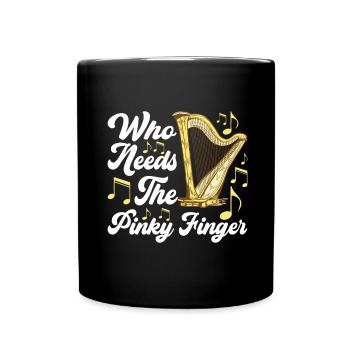 Harfe Design Für Harfenspieler - Tasse einfarbig - Schwarz - Vorne
