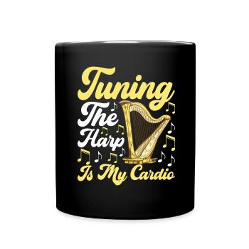 Harfe Design Für Harfenspieler - Tasse einfarbig - Schwarz - Vorne