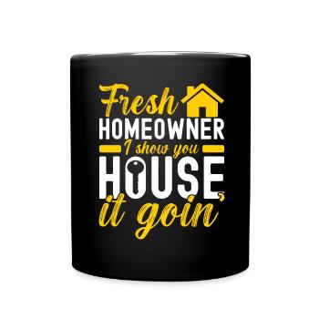 Pendaison de crémaillère des propriétaires - Mug uni - noir - Devant