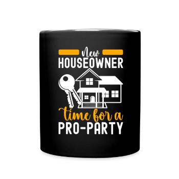 Pendaison de crémaillère des propriétaires - Mug uni - noir - Devant