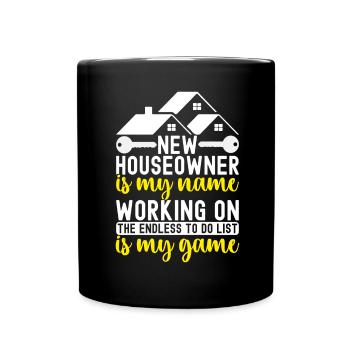 Homeowners Housewarming Party - Full Colour Mug - black - Front