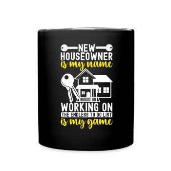 Pendaison de crémaillère des propriétaires - Mug uni - noir - Devant