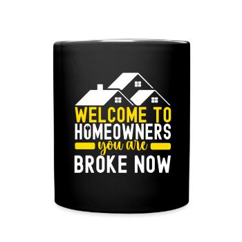 Pendaison de crémaillère des propriétaires - Mug uni - noir - Devant
