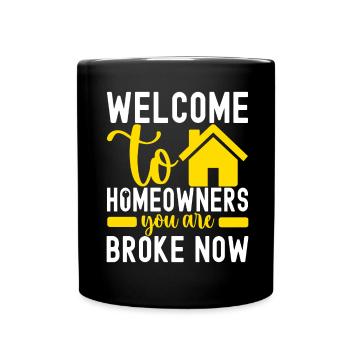 Pendaison de crémaillère des propriétaires - Mug uni - noir - Devant