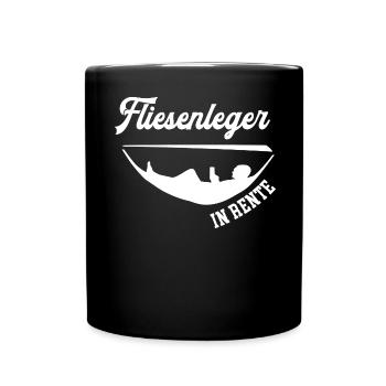 Fliesenleger Rente Rentner Bodenleger Ruhestand - Tasse einfarbig - Schwarz - Vorne