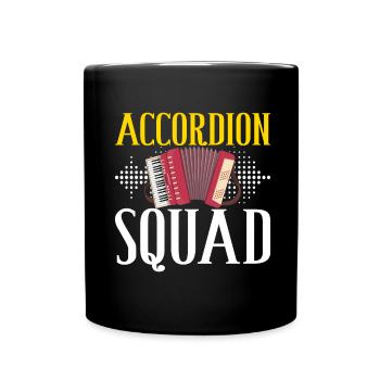 Akkordeon Instrument Akkordeonspieler - Tasse einfarbig - Schwarz - Vorne