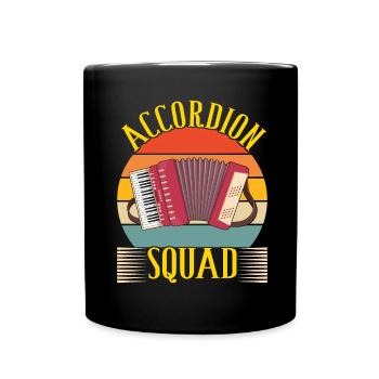 Akkordeon Instrument Akkordeonspieler - Tasse einfarbig - Schwarz - Vorne