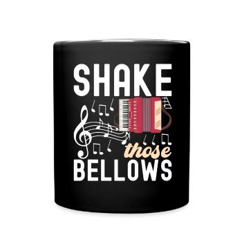 Akkordeon Instrument Akkordeonspieler - Tasse einfarbig - Schwarz - Vorne