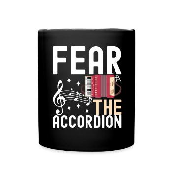 Akkordeon Instrument Akkordeonspieler - Tasse einfarbig - Schwarz - Vorne