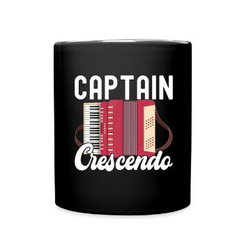 Akkordeon Instrument Akkordeonspieler - Tasse einfarbig - Schwarz - Vorne