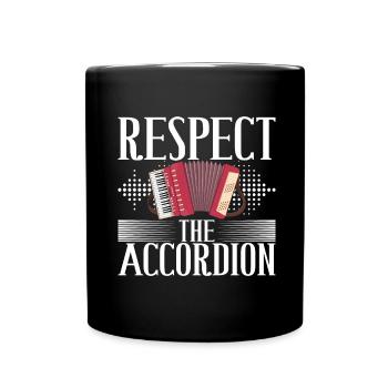 Akkordeon Instrument Akkordeonspieler - Tasse einfarbig - Schwarz - Vorne