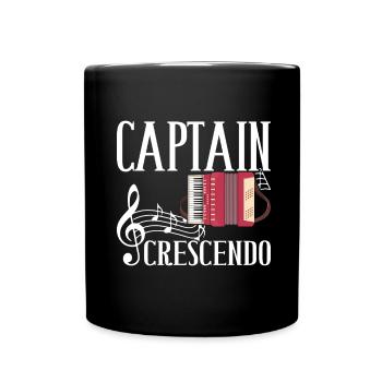 Akkordeon Instrument Akkordeonspieler - Tasse einfarbig - Schwarz - Vorne