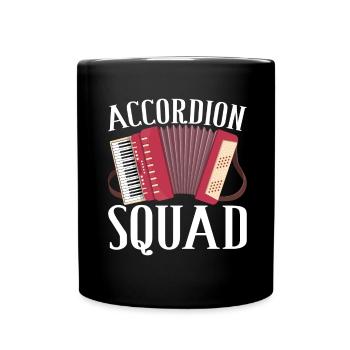 Akkordeon Instrument Akkordeonspieler - Tasse einfarbig - Schwarz - Vorne