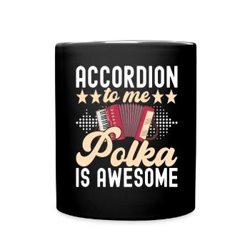 Akkordeon Instrument Akkordeonspieler - Tasse einfarbig - Schwarz - Vorne