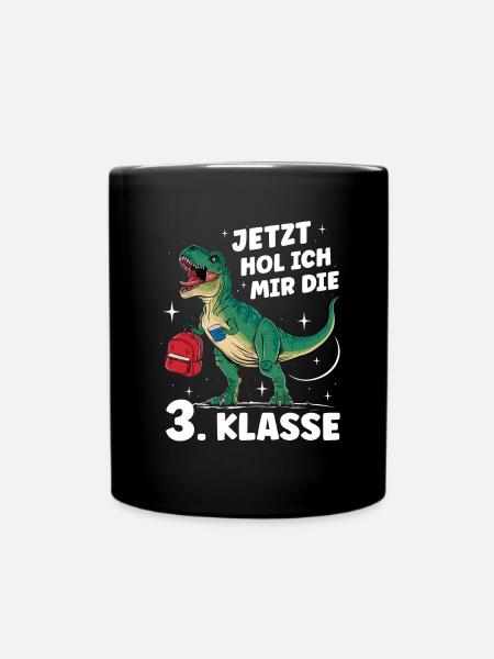 Einschulung Schulanfang Jungen Schulkind 3. Klasse - Tasse einfarbig - Schwarz