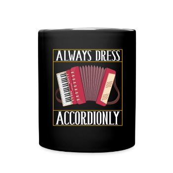 Accordéoniste Accordéoniste - Mug uni - noir - Devant