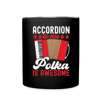 Akkordeon Instrument Akkordeonspieler - Tasse einfarbig - Schwarz - Vorne