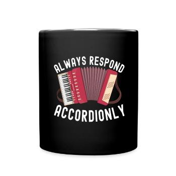 Accordéoniste Accordéoniste - Mug uni - noir - Devant