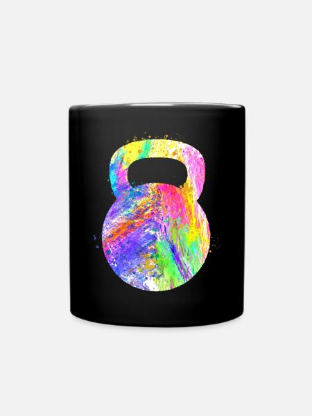 Kettlebell Workout Fitness Training - Tasse einfarbig - Schwarz