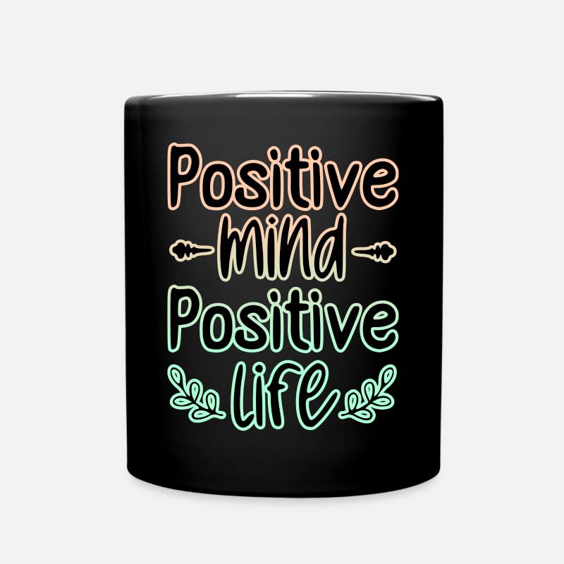 Positiver Geist 🍀 - Tasse einfarbig - Schwarz