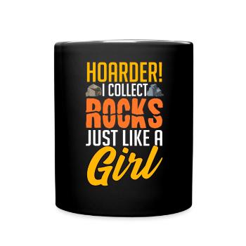 Minéral de chasse aux roches - Mug uni - noir - Devant
