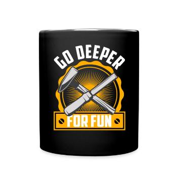 Chasse aux roches Chasseur de minéraux - Mug uni - noir - Devant