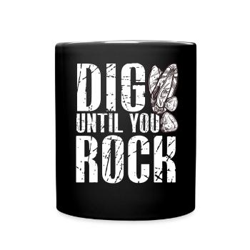 Chasse aux roches Chasseur de minéraux - Mug uni - noir - Devant