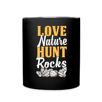 Chasse aux roches Chasseur de minéraux - Mug uni - noir - Devant