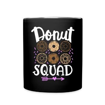 Donut Squad Donut Liebhaber - Tasse einfarbig - Schwarz - Vorne